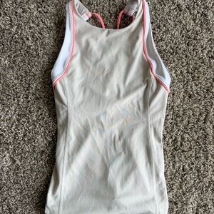 Lululemon Vinyasa Surf Tank Size 4 Pink White Beige